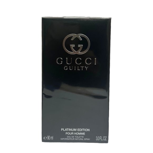 NEW Luxe GUCCI Guilty Platinum Edition Pour Homme 3 oz/90 ml DISCONTINUED Sealed - Picture 4 of 4